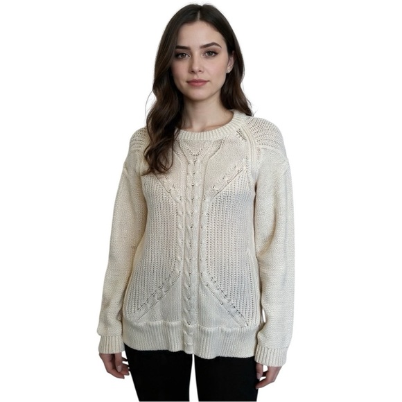 Zara Sweaters - Zara Women's Ivory Knit Sweater
